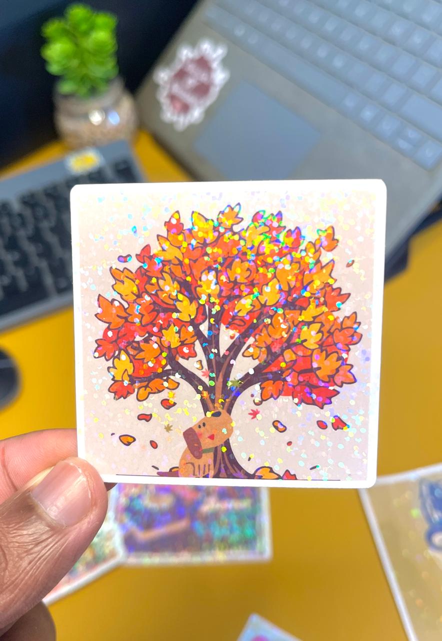 Autumn Dog|Holo Sticker