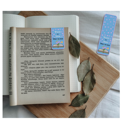 Pause and Think Magnetic Bookmark