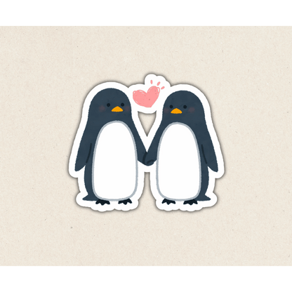 Love Penguins|Die Cut Sticker