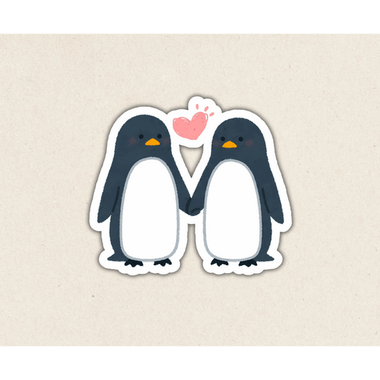 Love Penguins|Die Cut Sticker