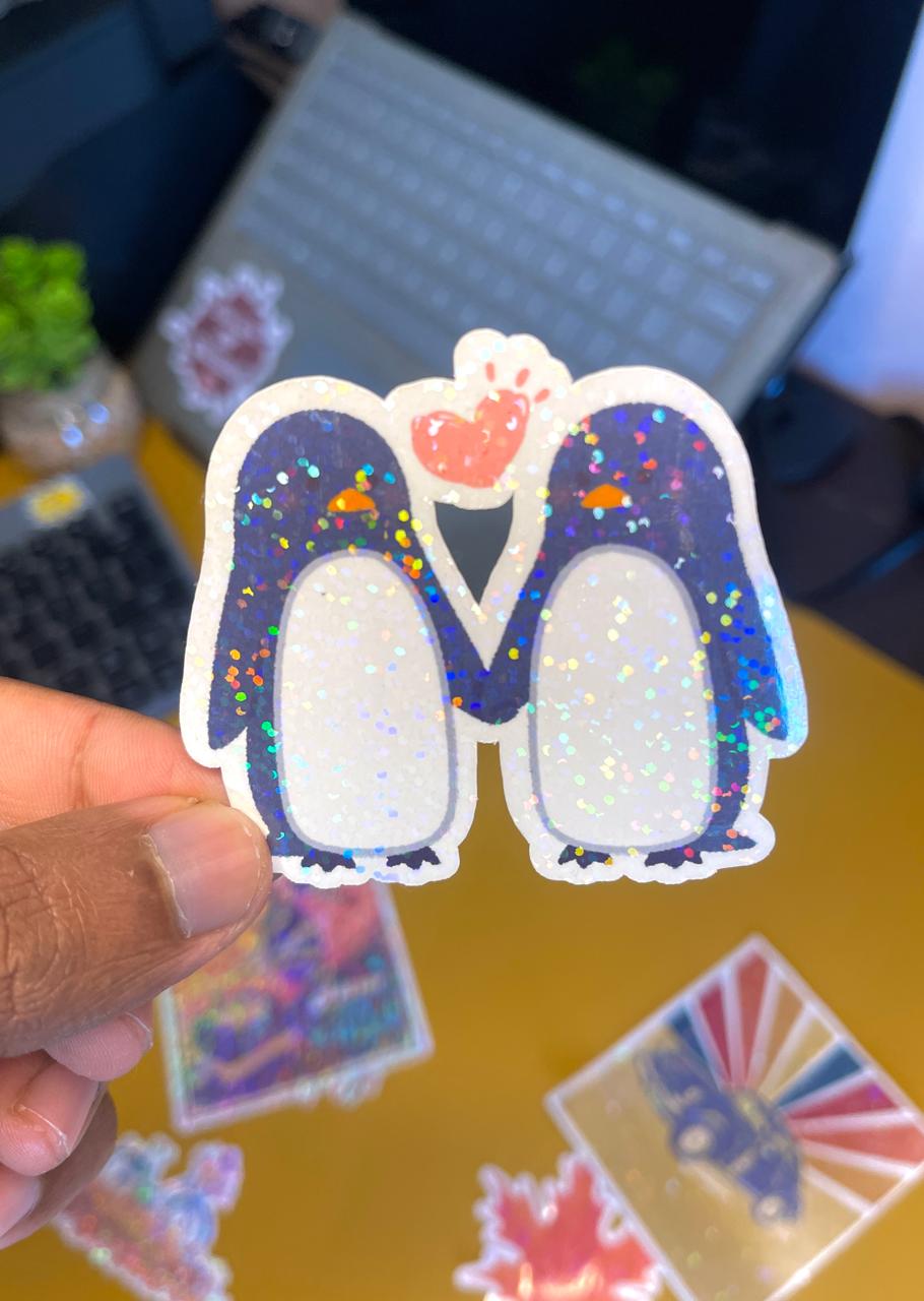 Couple Penguin|Holo Sticker