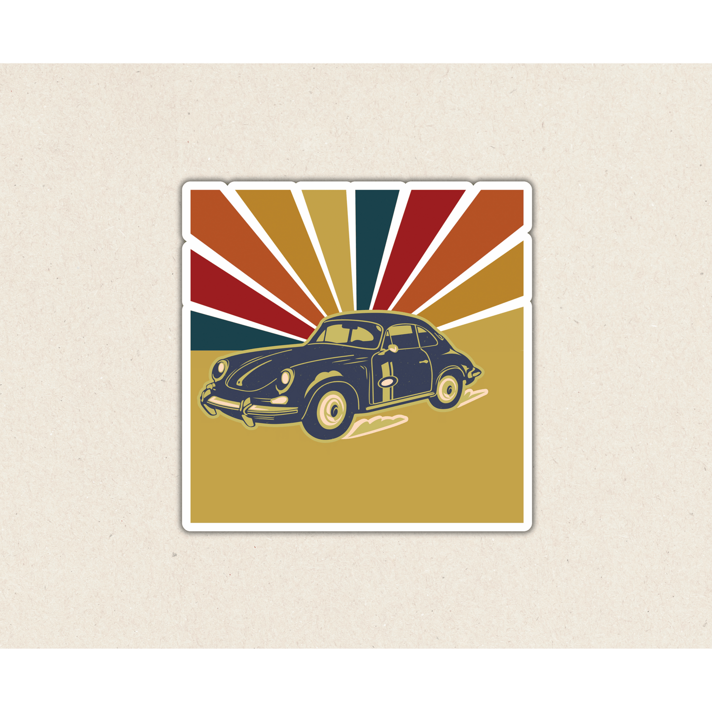 Retro Car|Die Cut Sticker