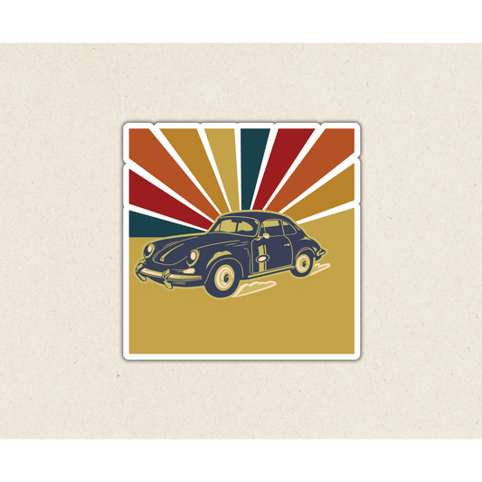 Retro Car|Die Cut Sticker